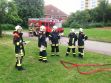 Drehleitersteigen und Erstma&szlig;nahmen bei einem Einsatz mit Austritt von gef&auml;hrlichen Stoffen